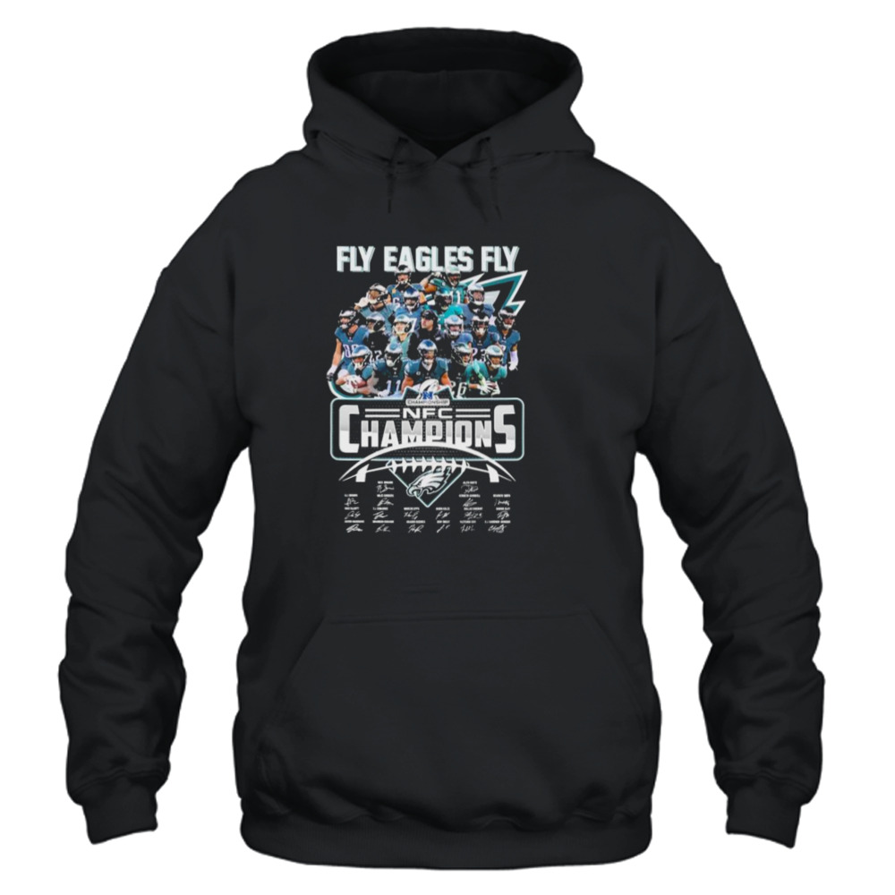 NFC Champions fly Eagles fly Philadelphia Eagles signatures shirt, hoodie,  sweater, long sleeve and tank top