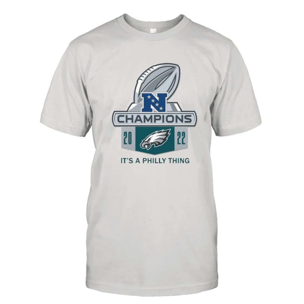 Philadelphia eagles wincraft 2022 nfc champions shirt, hoodie