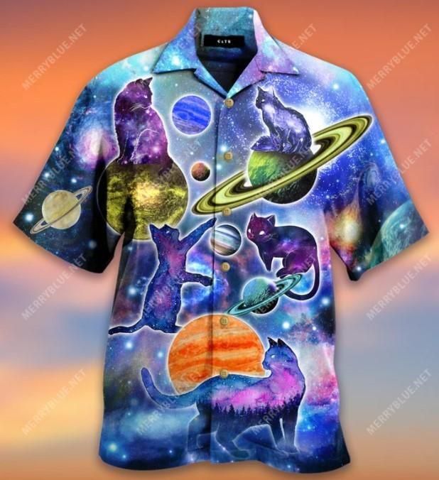 Cats Galaxy Fun For Cat Lover Gift For Patrick is Day Hawaiian Shirt