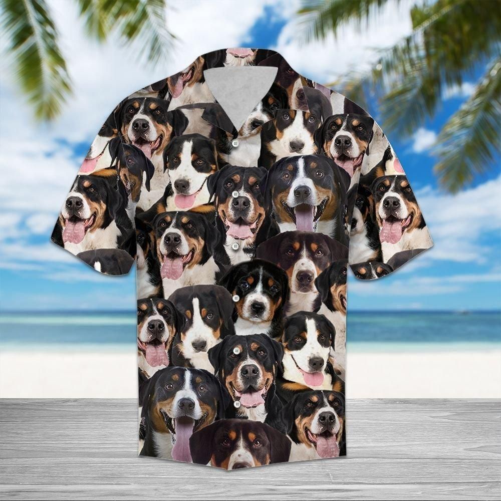 Greater Swiss Mountain Dog Awesome Up Hawaiian Shirt