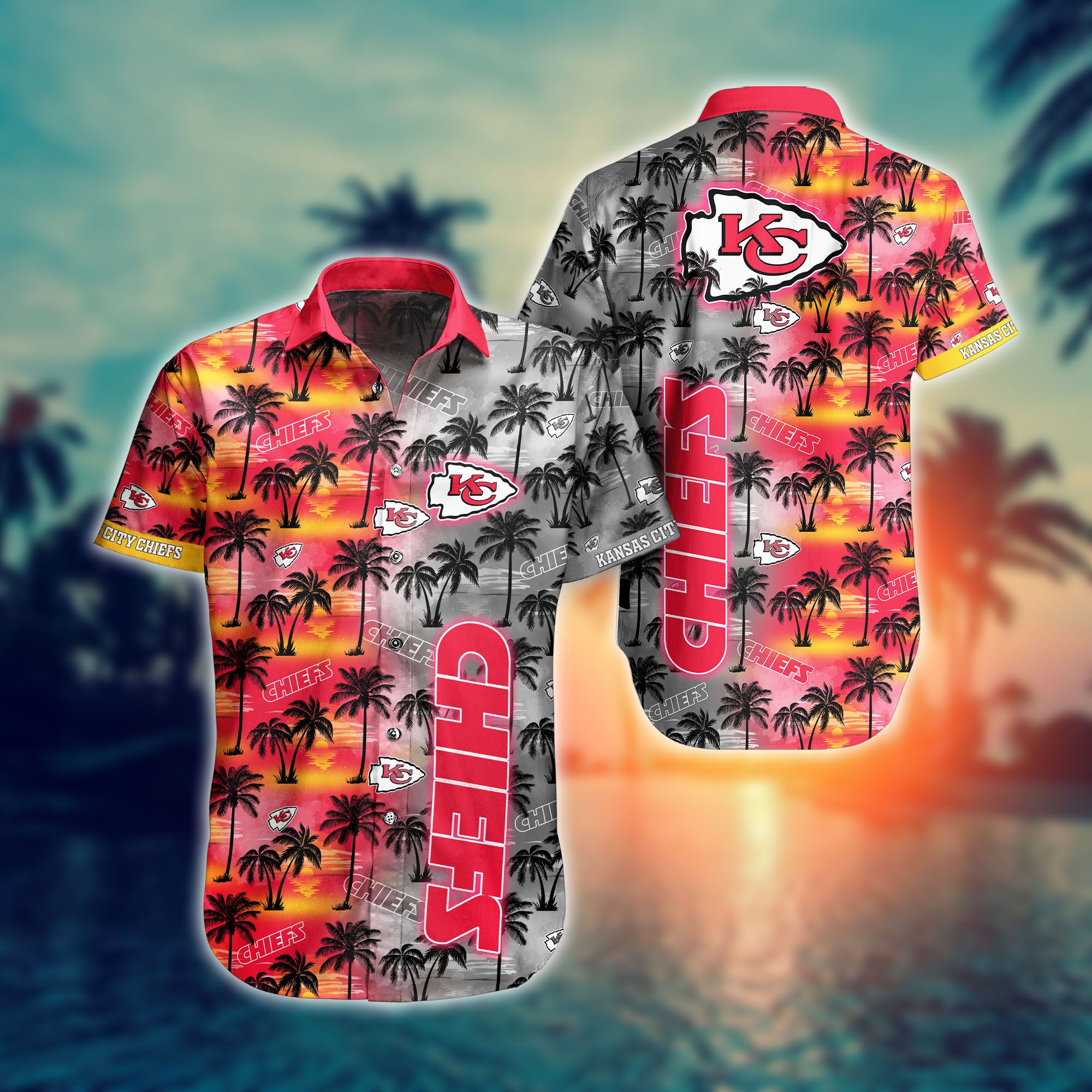 Kansas City Chiefs Nfl Hawaii Full 3d Shirts For Fans-1