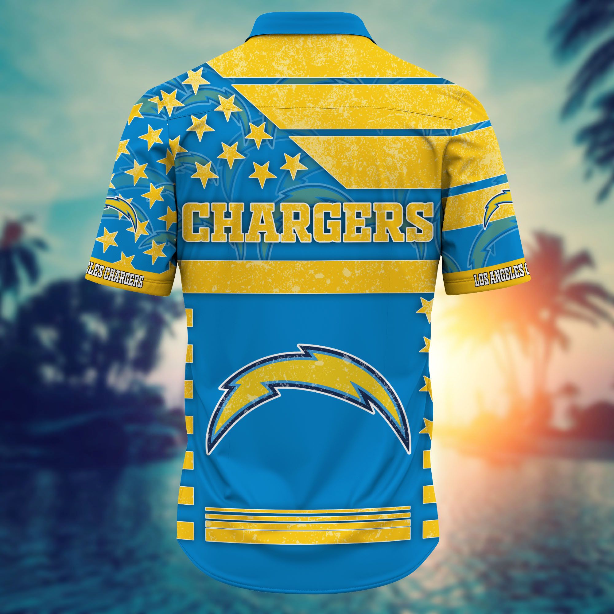 Los Angeles Chargers NFL Hawaiian Shirt Short Sleeve Big Logo