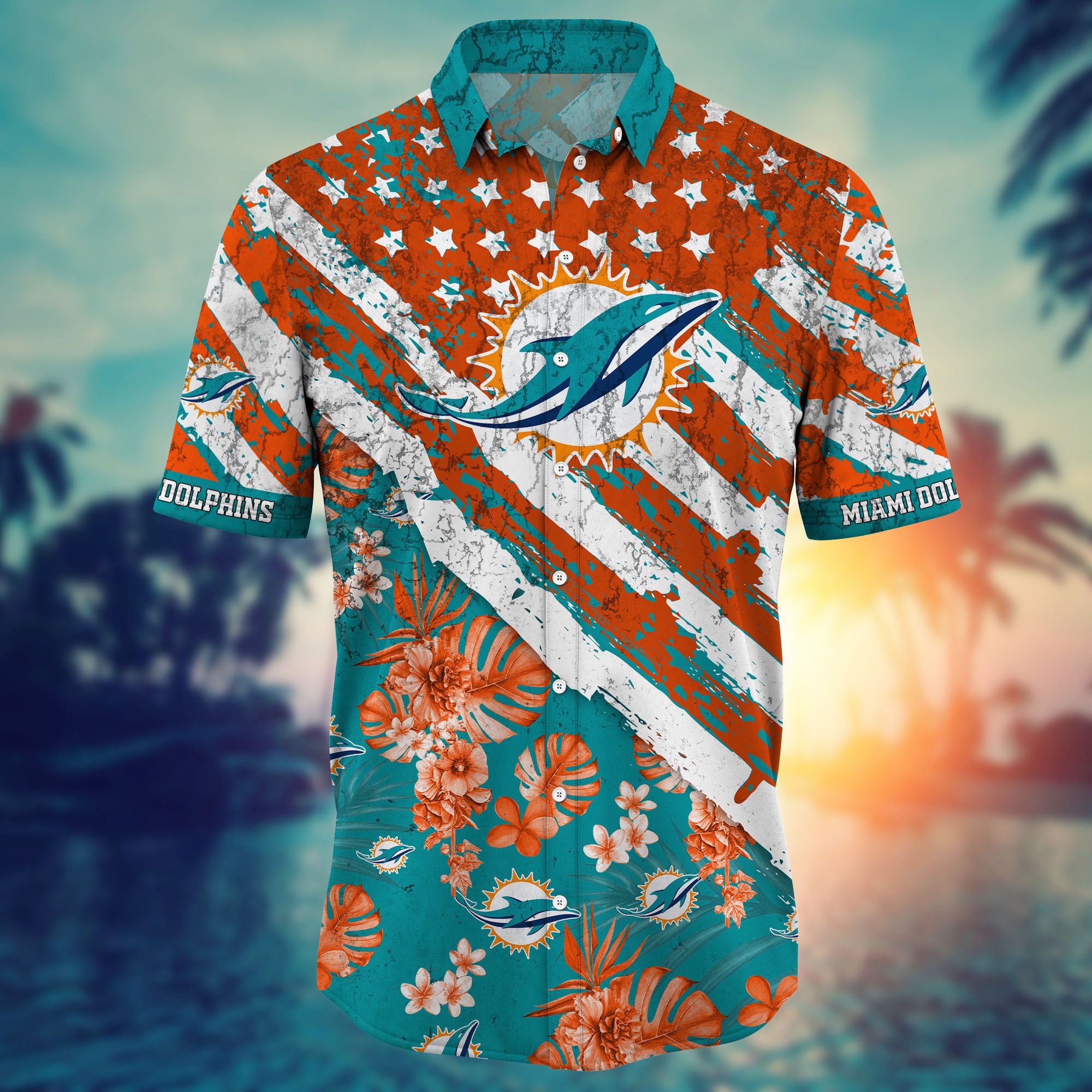 NFL Miami Dolphins Grateful Dead Hawaiian Shirt For Fans