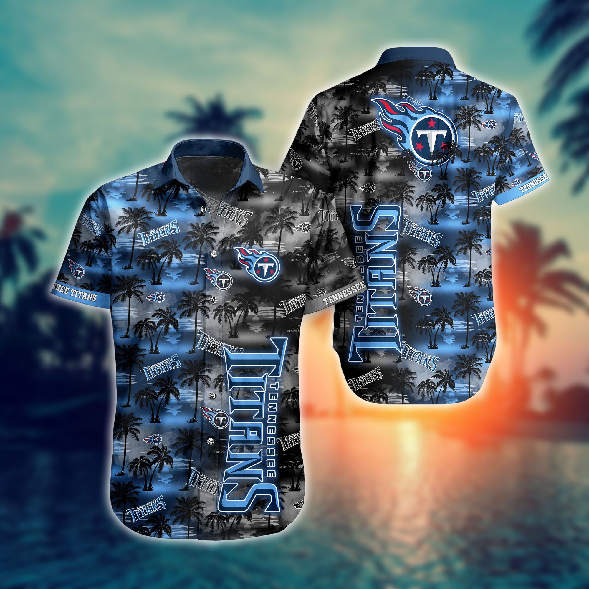 Tennessee Titans Nfl Hawaiian Shirts And Shorts For Fans-1