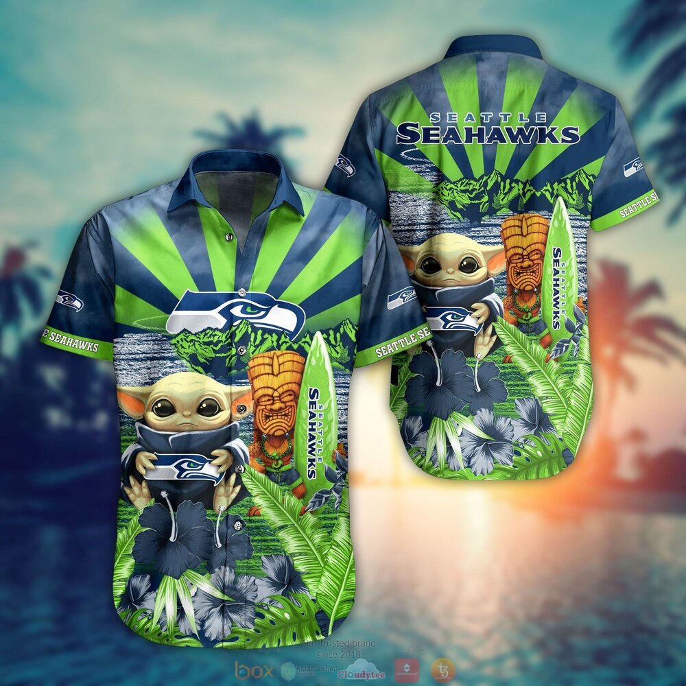 Yoda Seattle Seahawks Nfl Hawaii Full 3d Shirt For Fans-1