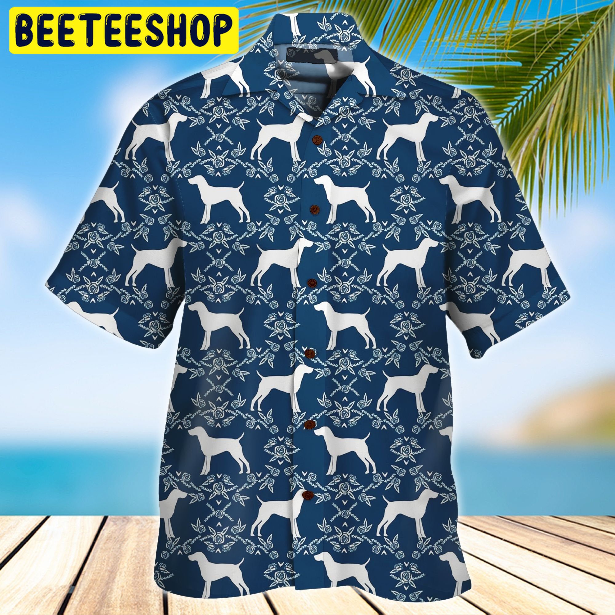 German Shorthaired 3d All Over Printed Trending Hawaiian Shirt-1