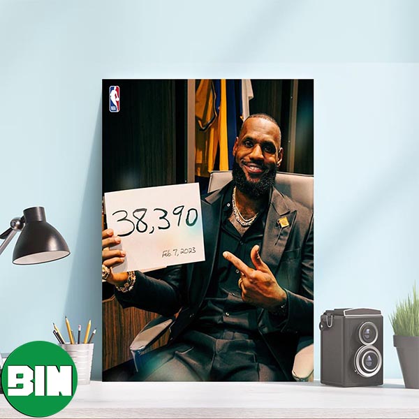 A Wonderful Night Of Lebron James With 38k Points Congratulations Scoring King Canvas