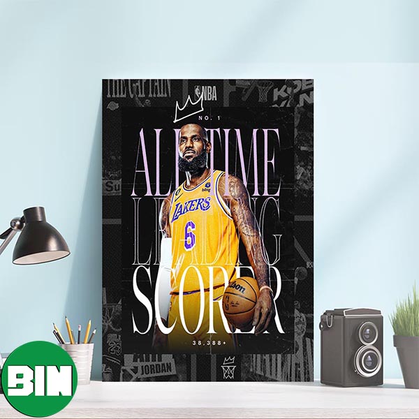 All Time Leading Scorer Los Angeles Lakers Lebron James Scoring King Canvas
