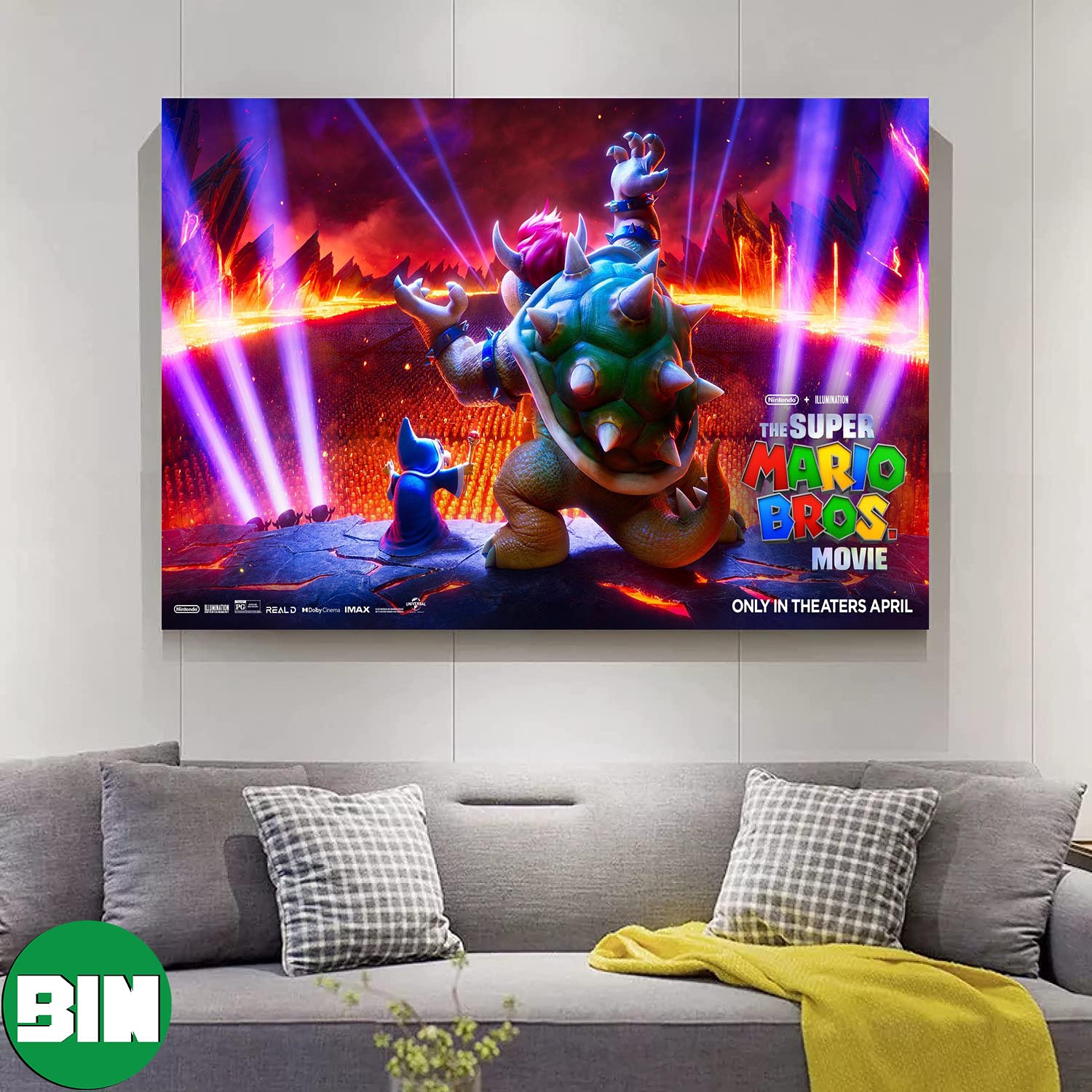 Bowser Knows How To Bring The Crowd Super Mario Bros Movie Home Decorations Poster