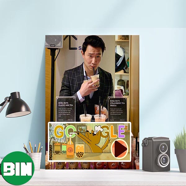 Simu Liu Bubble Tea Day Google Anniversary Canvas