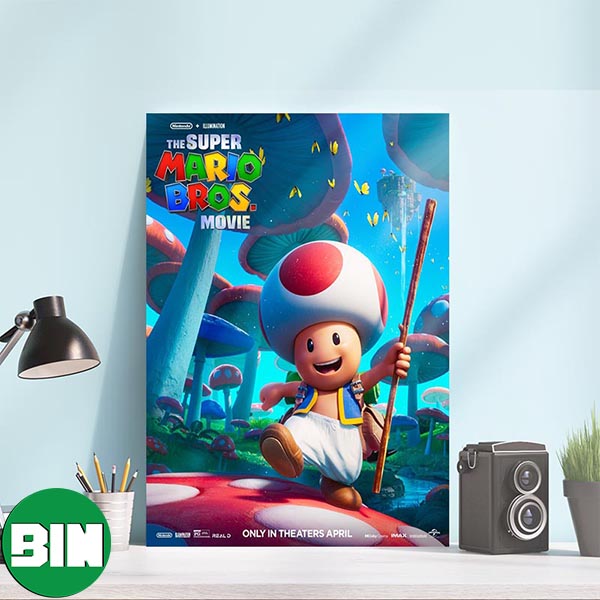Toad Stepping Into A Big Adventure In The Super Mario Bros Movie Decorations Poster