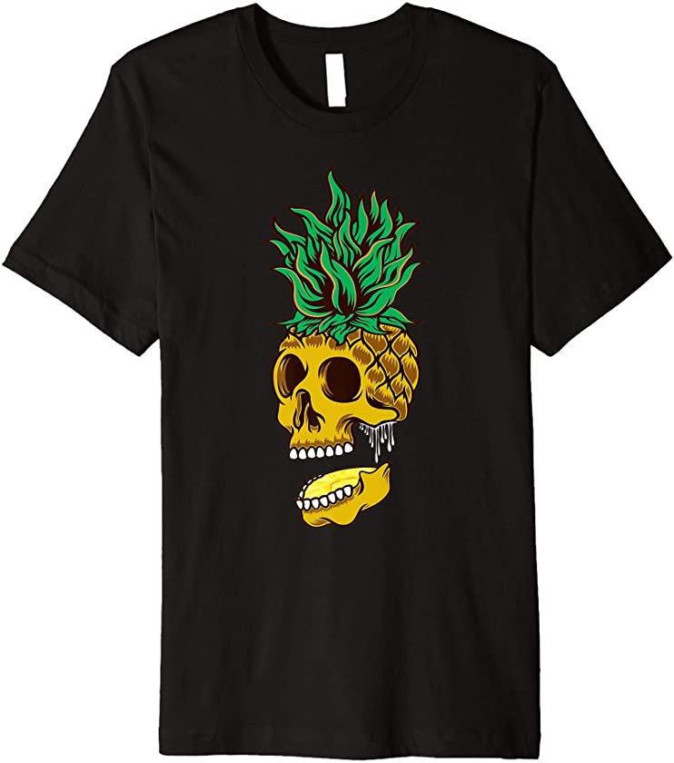 Halloween Pineapple Skull Hawaiian Gift For Boys Men