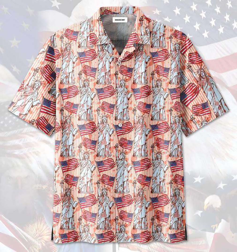 Happy 4th Of July Statue Of Liberty Hawaiian Shirt For Men Women