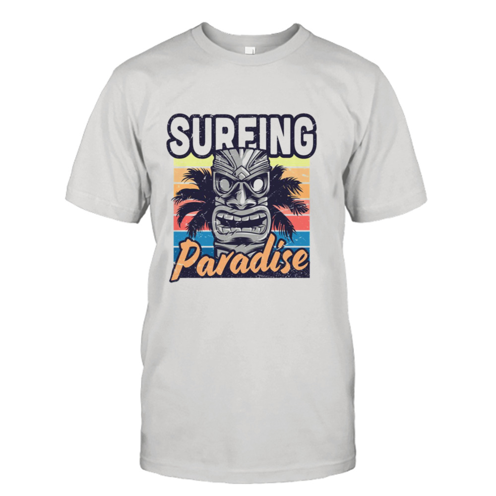 Surfing Paradise Vintage Hawaii Surfing Label shirt