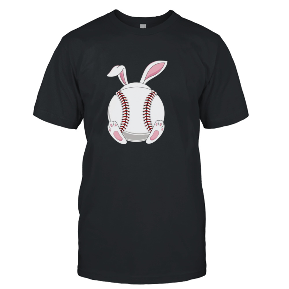 Simple Design Easter Baseball Cute Bunny Happy Easter Ball shirt