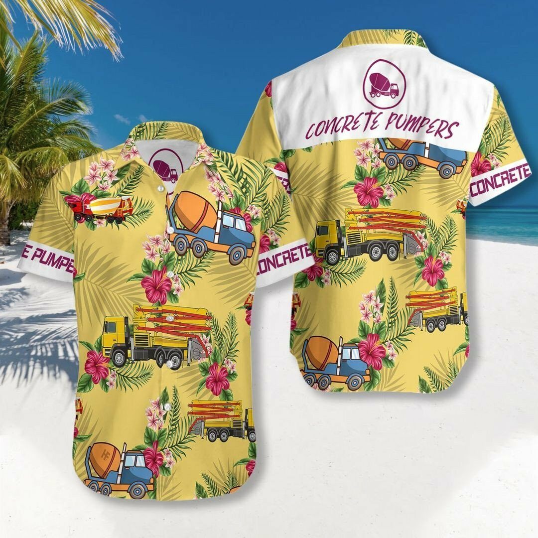 Concrete Pumpers 3d All Over Printed Hawaiian Shirt