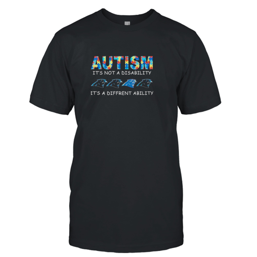 Carolina Panthers Autism It’s Not A Disability It’s A Different Ability shirt