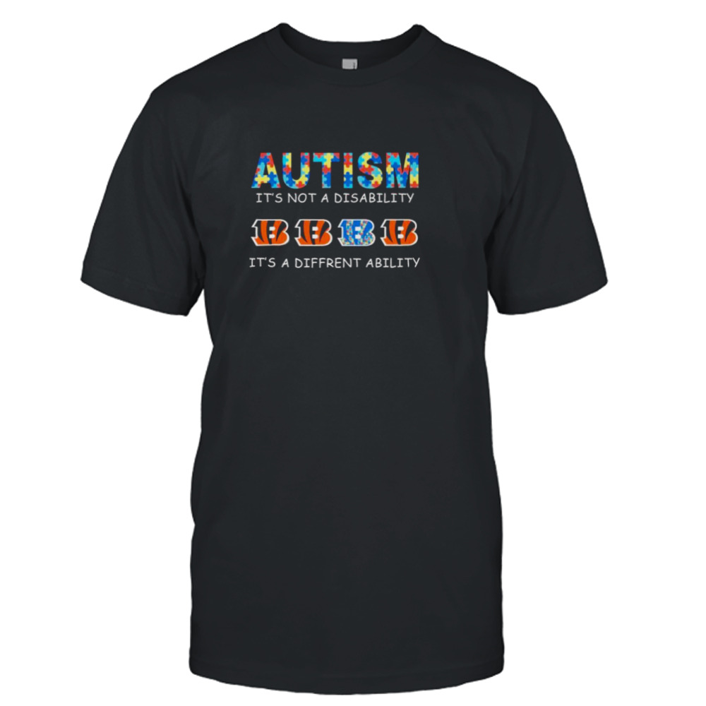 Cincinnati Bengals Autism It’s Not A Disability It’s A Different Ability shirt