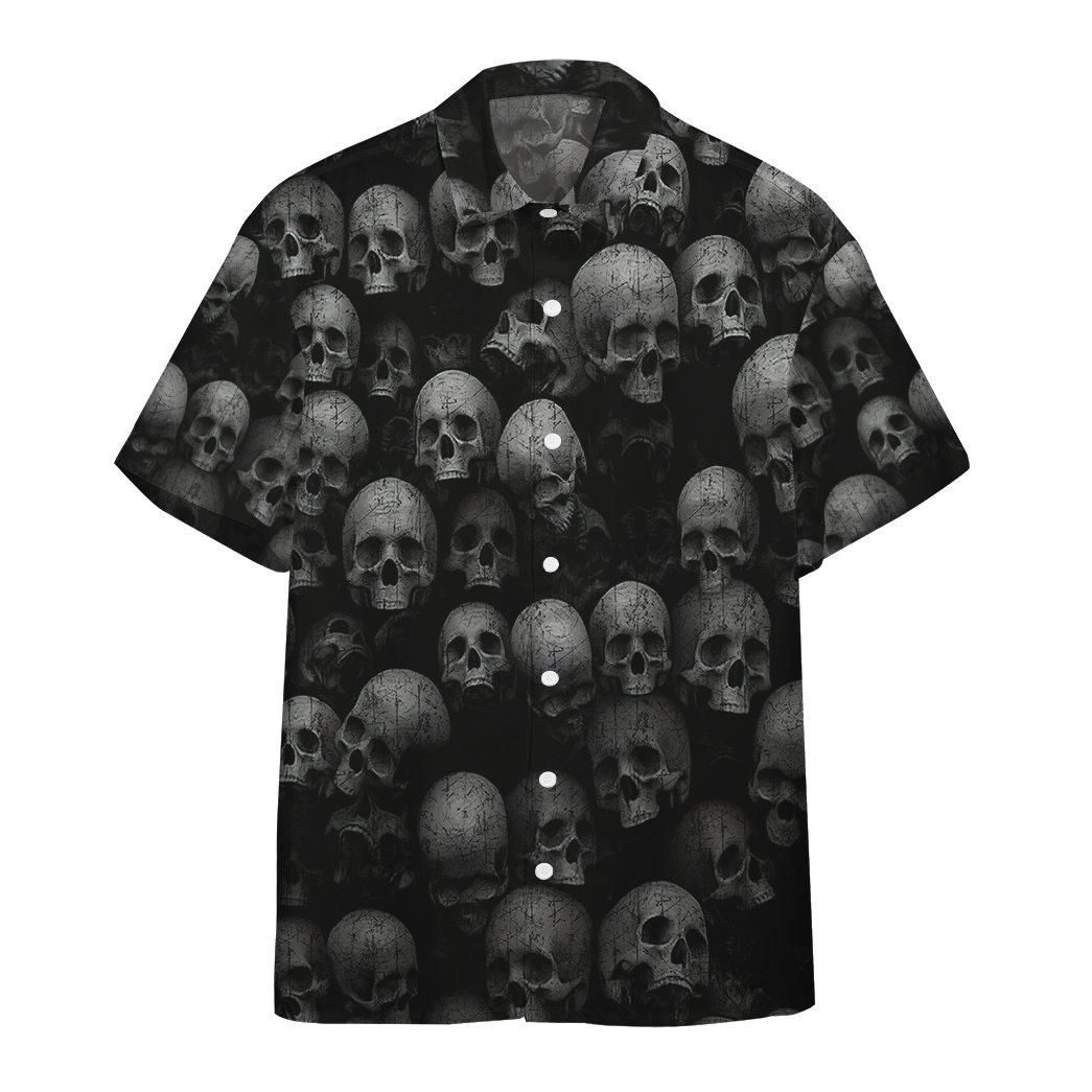 3d Skull Aloha Hawaiian Shirt Colorful Short Sleeve Summer Beach Casual Shirt