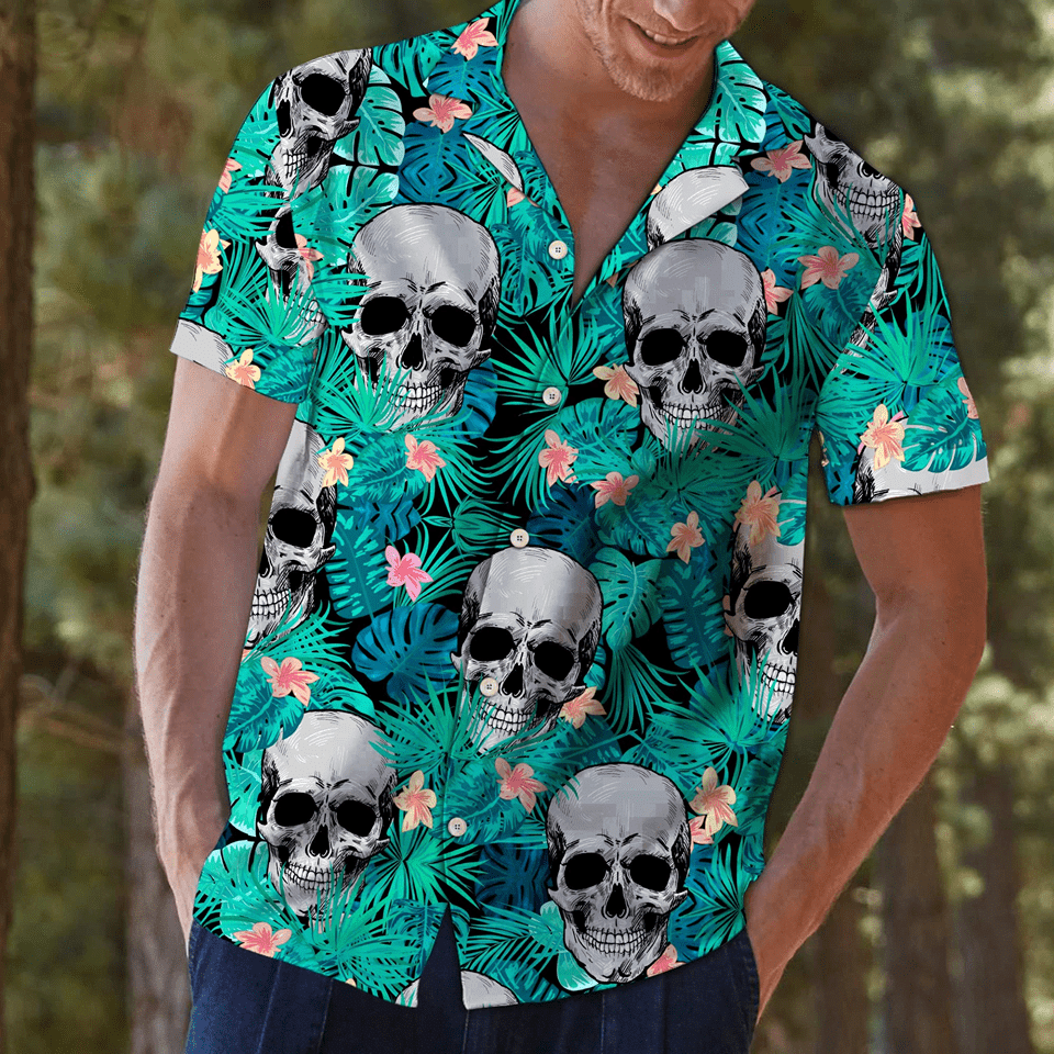 Beach Shirt Discover Cool Skull Tropical Hawaiian Shirts