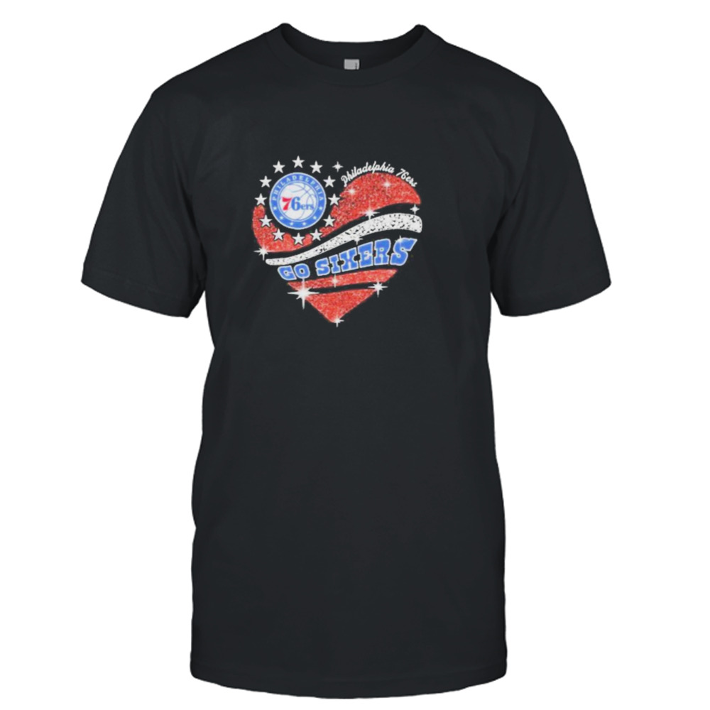Philadelphia 76ers Go Sixers Heart Diamond Shirt