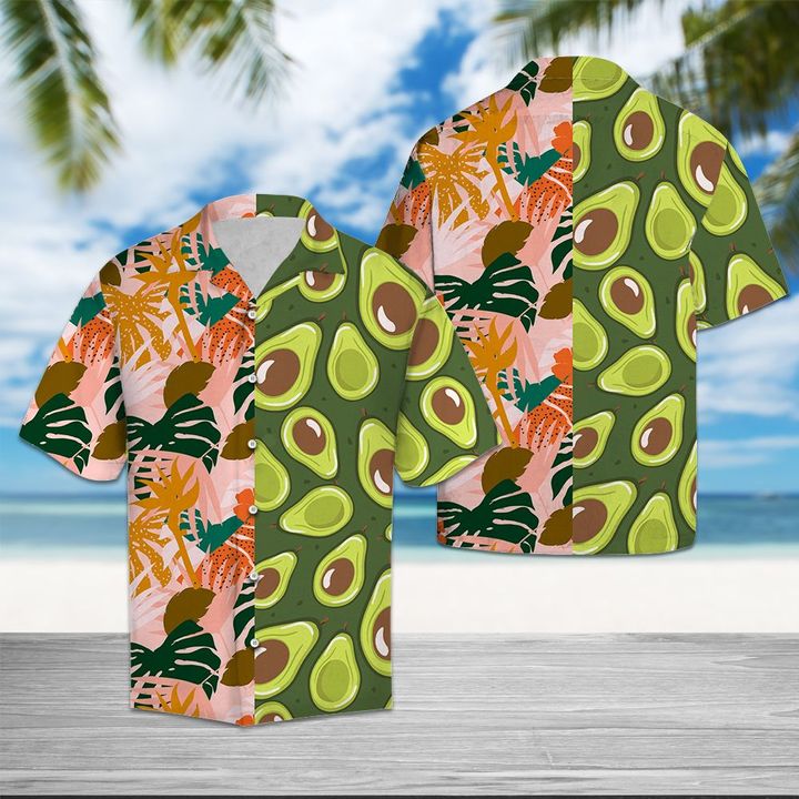 Avocado Jungle Hawaiian Shirt Summer Button Up