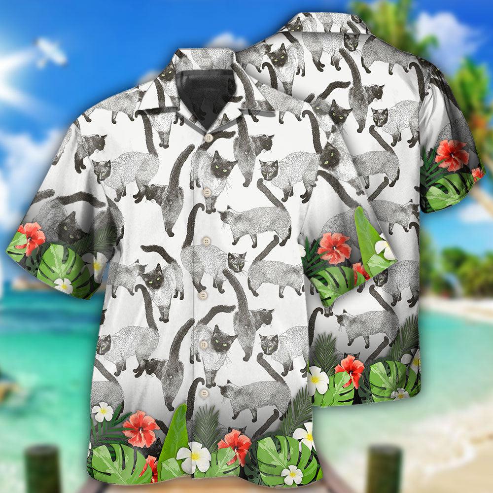 Siamese Cat Lover Tropical Style Best Fathers Day Gifts Hawaiian Shirt Men