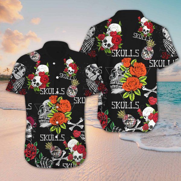 Skull Hawaiian Shirts Unisex Full Size Adult Colorful