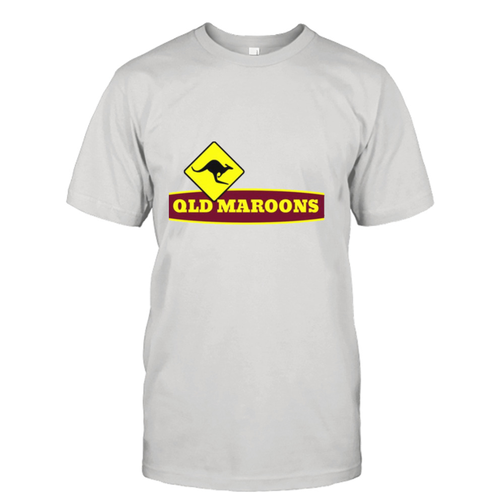 Yellow Logo Rugby Queensland Maroons shirt