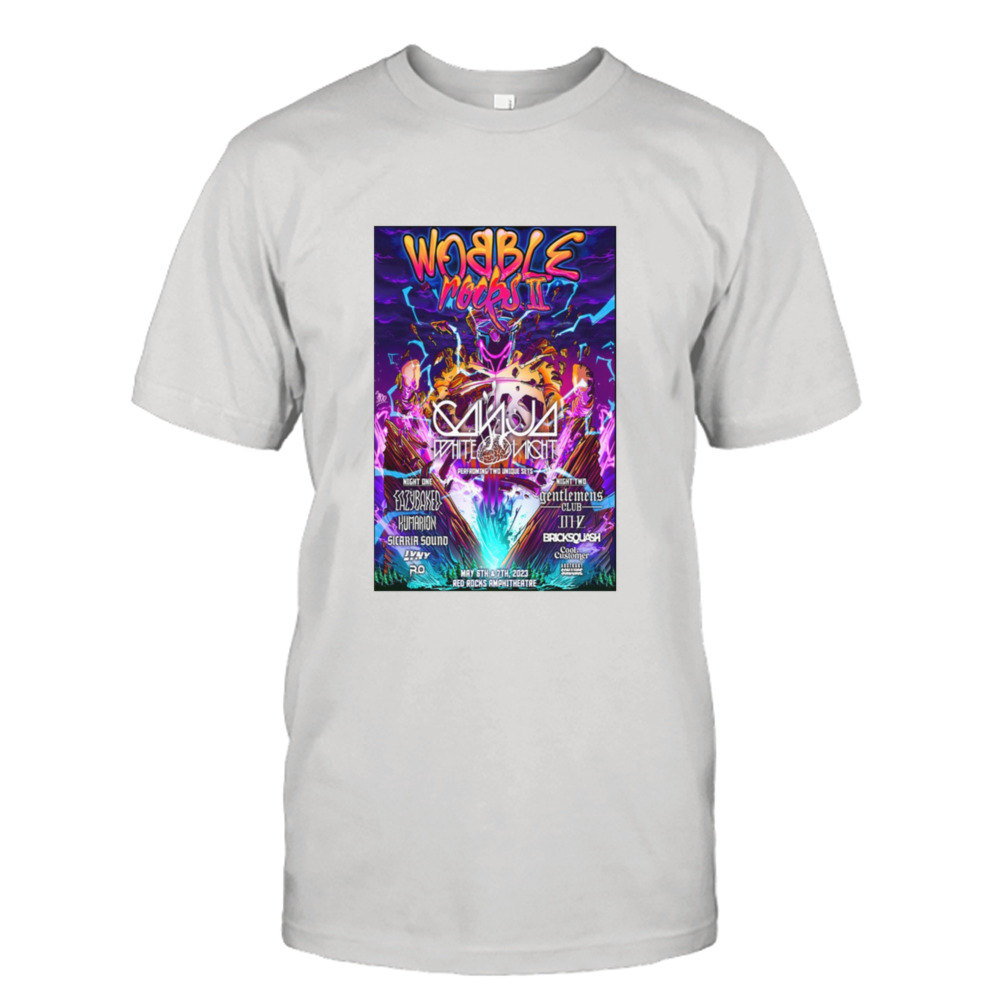 Wobble may 6 and 7 2023 red rocks morrison Colorado poster shirt