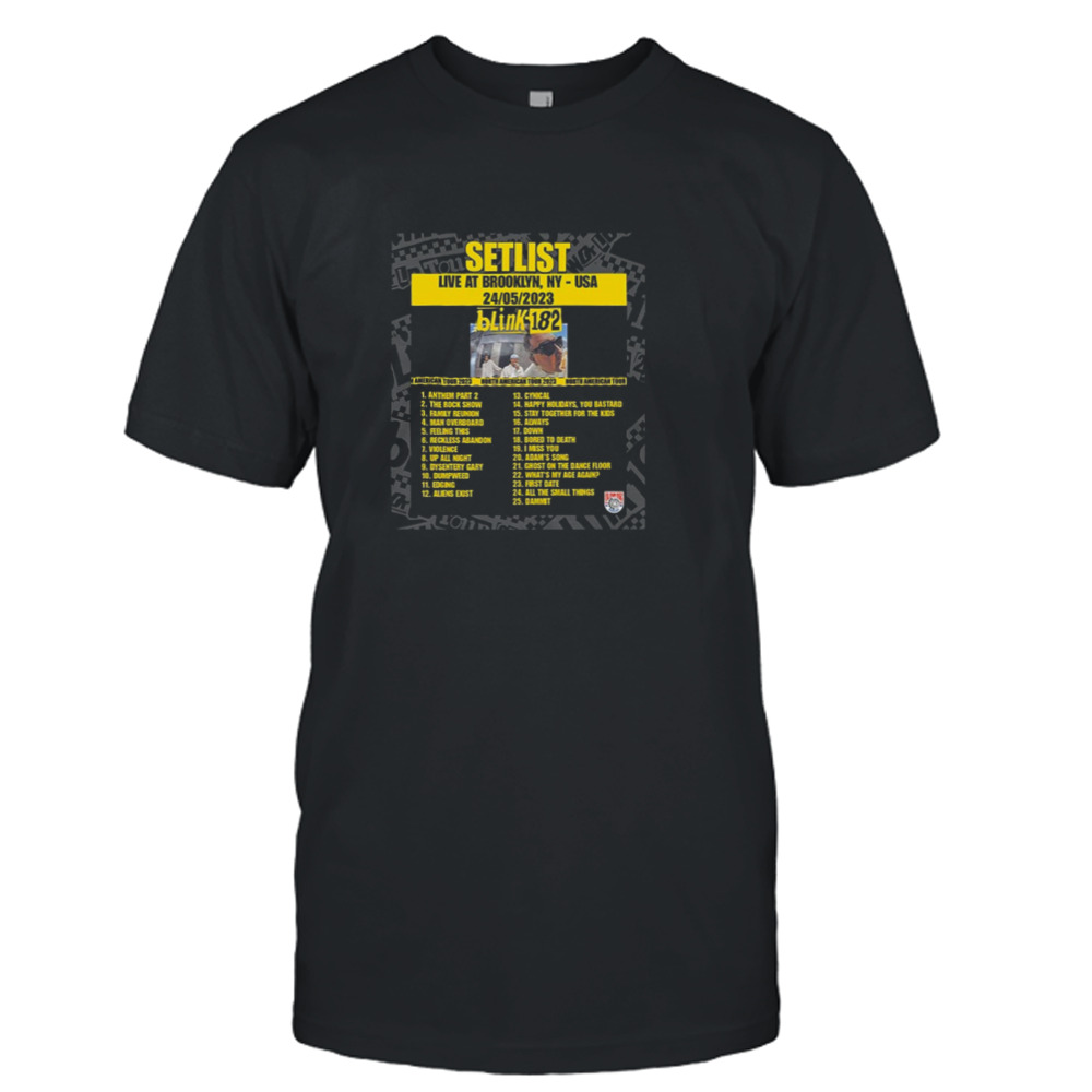 Blink-182 Live At Barclays Center Brooklyn New York North American Tour 2023 T-Shirt