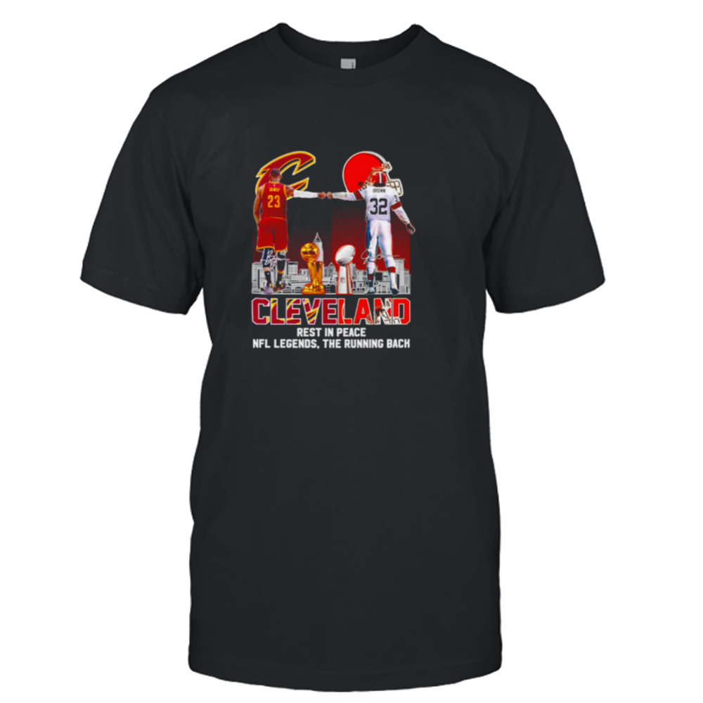 Cleveland Jim Brown Rest in Peace NFL legends the running back signatures shirt