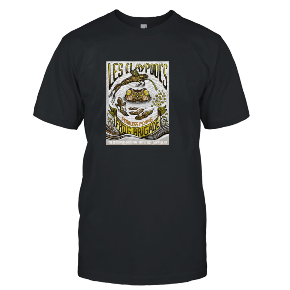 Les Claypool’s Fearless Flying Frog Brigade San Diego, CA Tour 2023 Poster shirt