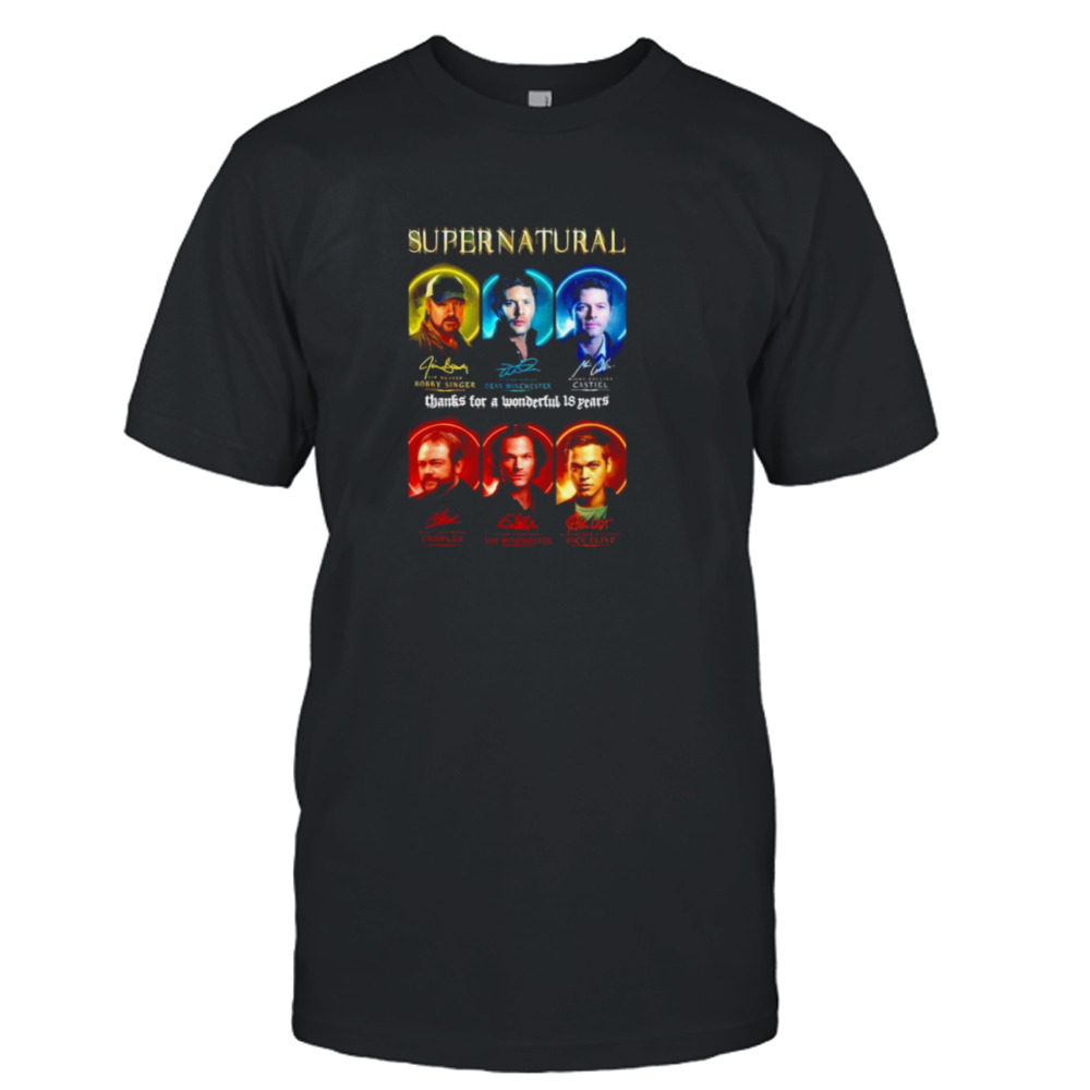 Supernatural thanks for a wonderful 18 years signature shirt