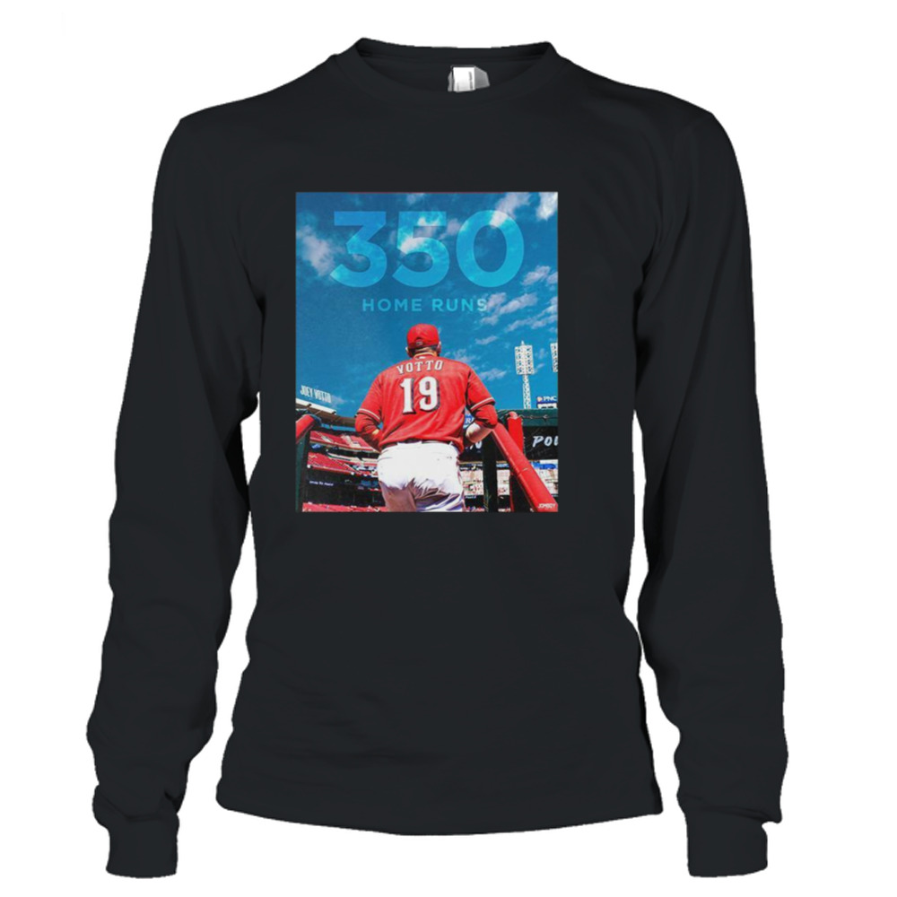 Joey Votto Cincinnati Reds with 350 home runs congratulations poster shirt,  hoodie, sweater and long sleeve