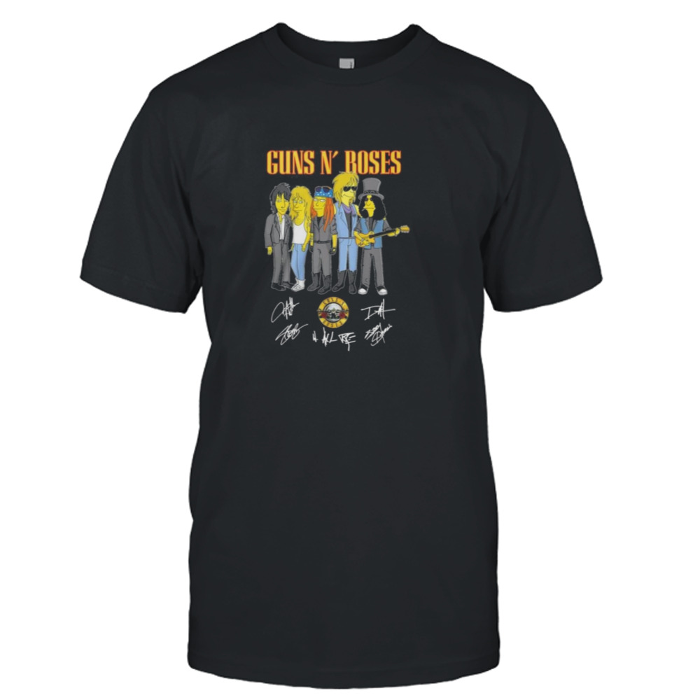 Simpsons Rock Band Guns N’ Roses Signature T-Shirt
