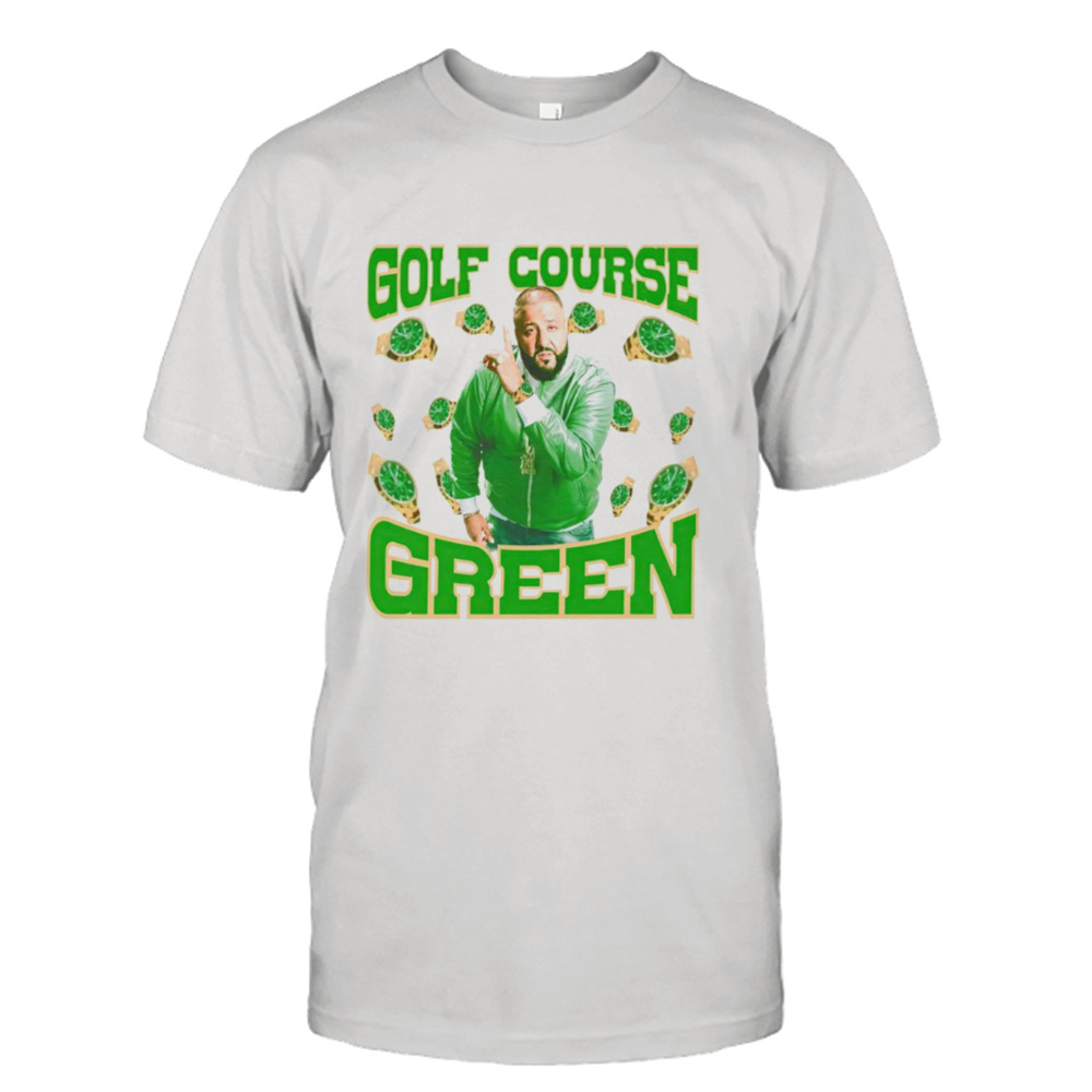 DJ Khaled golf course green shirt