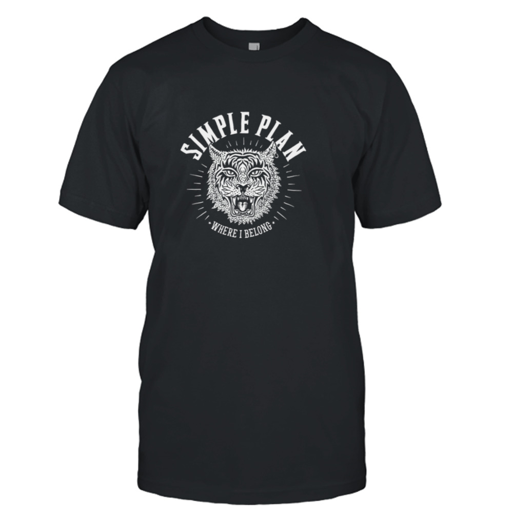 Simple Plan Where I Belong Tiger T-Shirt