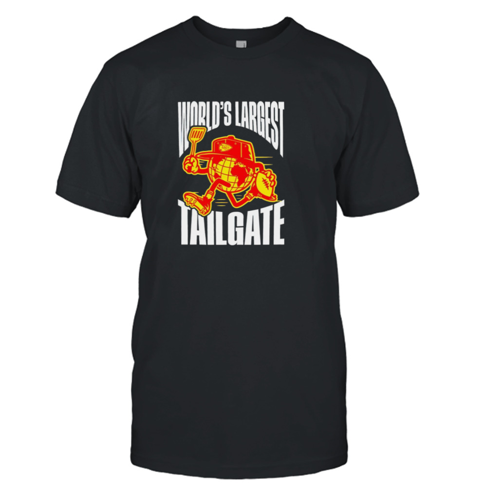 The worlds largest tailgate logo shirt