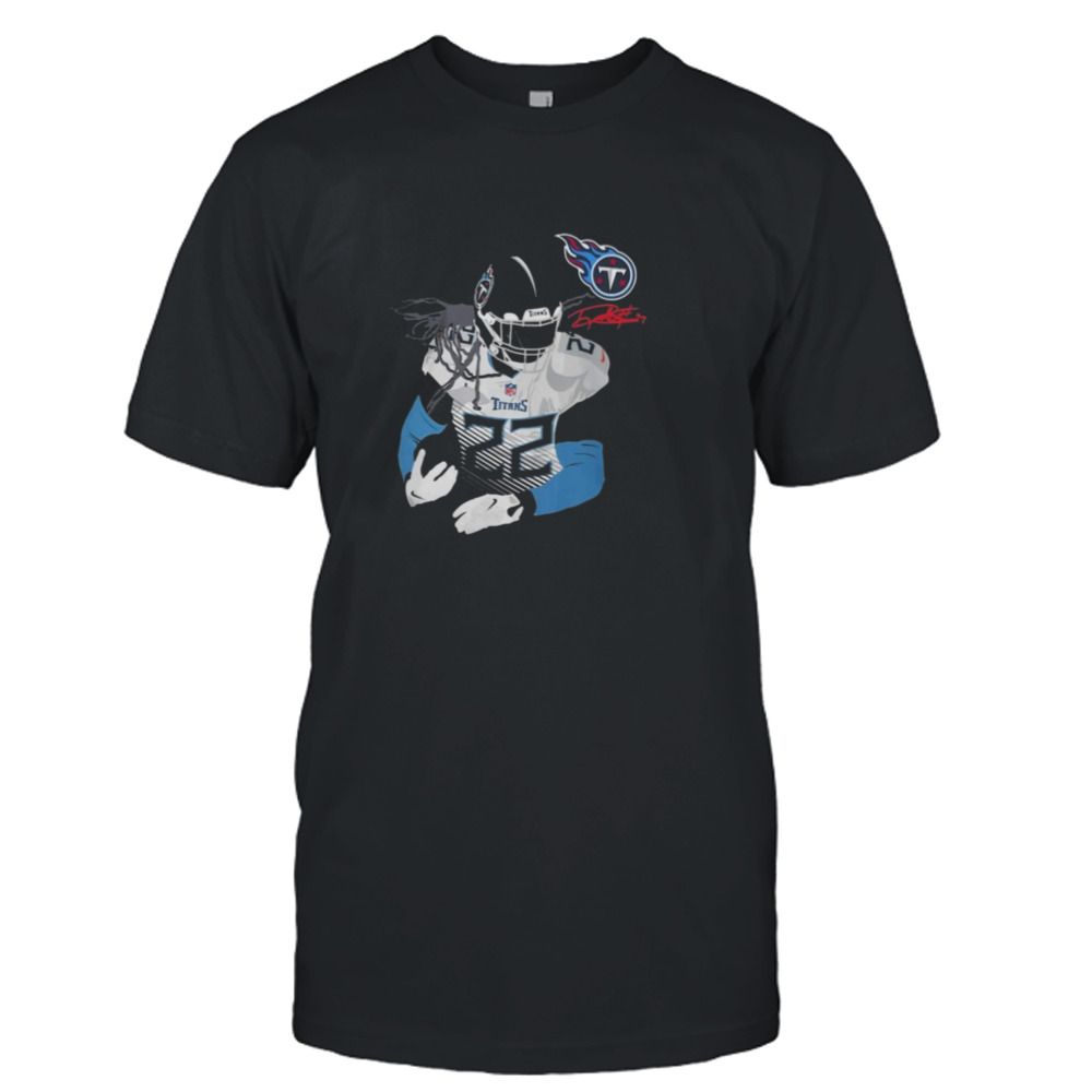 Licensed Gear Nfl Tennessee Titans Derrick Henry Navy Player T-Shirt