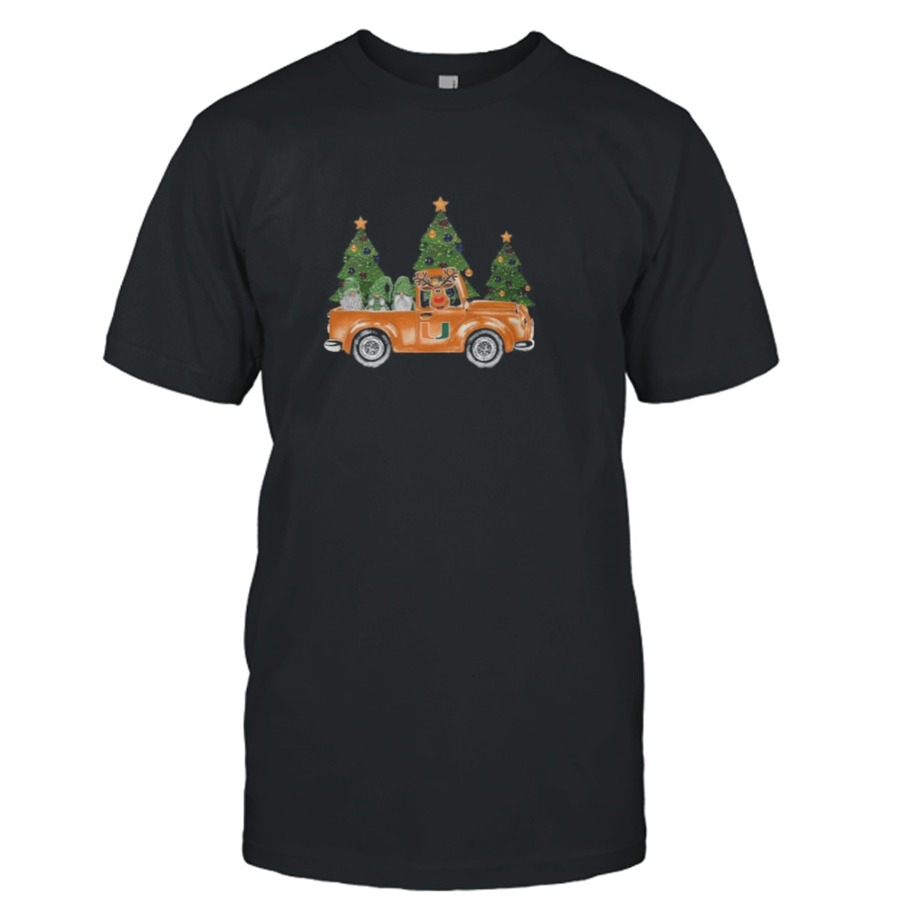 Miami Hurricanes Happy Christmas Wonderful Time Of The Year 2023 T-Shirt