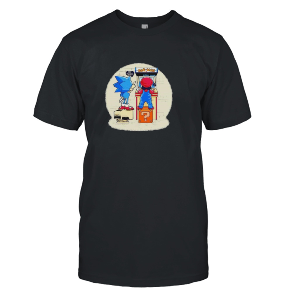 Sonic And Mario Play Pac Man Game Over Shirt