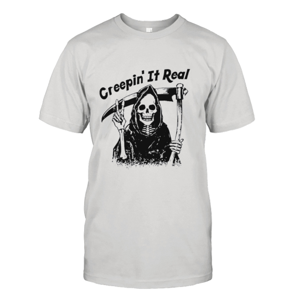 Skeleton Creepin’ it real Halloween shirt