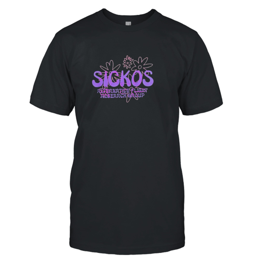 Sickos Floral alternative flight research group tshirt