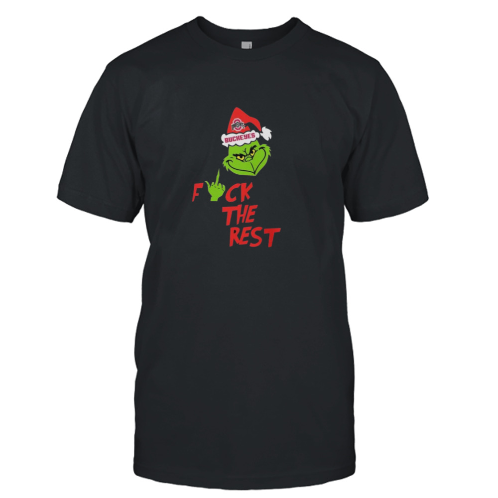 Ohio State Buckeyes Santa Grinch Hat Fuck The Rest Christmas shirt