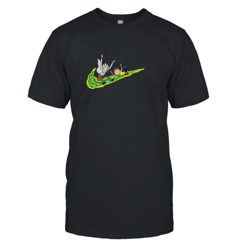 Rick And Morty Funny Nike Logo shirt