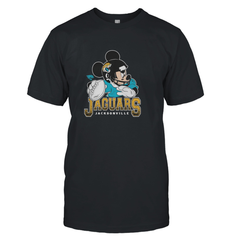 Jacksonville Jaguars Junk Food Scarlet Disney Mickey QB T-Shirt