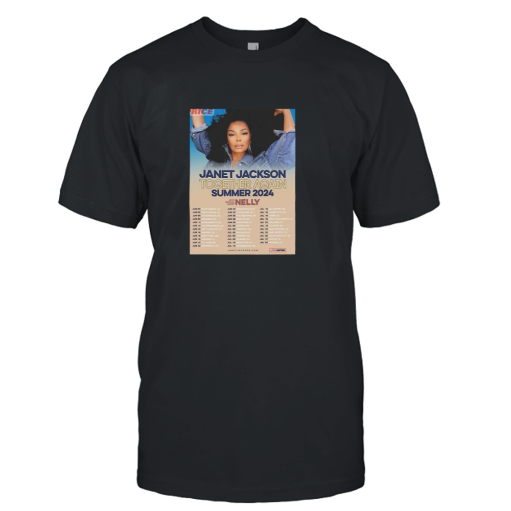 Janet Jackson Together Again Summer Dates Tour 2024 T-shirt