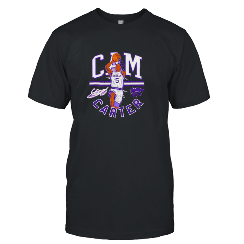 Camryn Carter K-state Wildcats Caricature Basketball Fashion Player Shirt