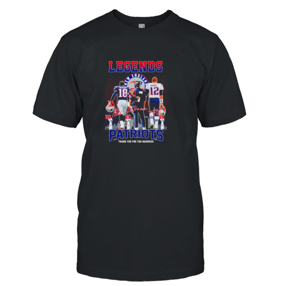 Legends New England Patriots thank you for the memories skyline signatures shirt